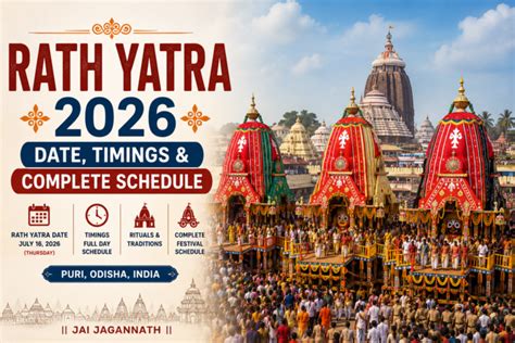 rath yatra  date timings complete schedule indiantalks