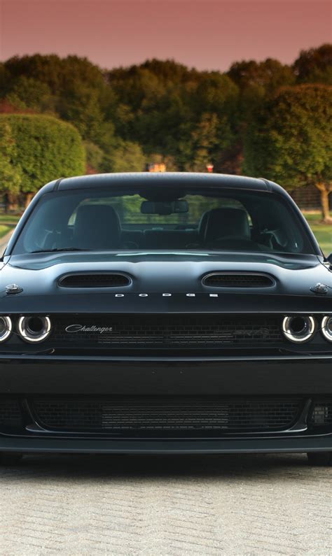 Download Wallpaper Dodge Challenger Front Dodge Challenger Srt Black Ghost Section Dodge In