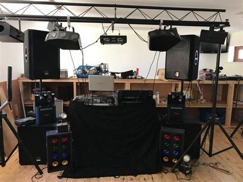 Full Professional Dj And Disco Equipment Set Up Including Lights And