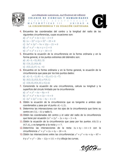 Matematicas Con Tics Gu A Examen Matem Ticas Unidad Cirncunferencia