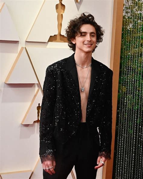 Timothée Chalamet on the red carpet of the 94th Academy Awards Oscars