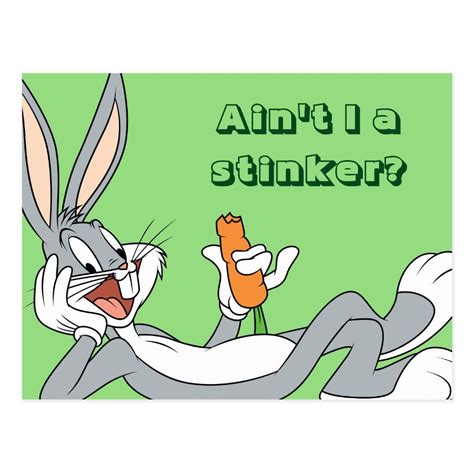 Bugs Bunny Lying Down Eating Carrot Postcard Zazzle Bugs Bunny