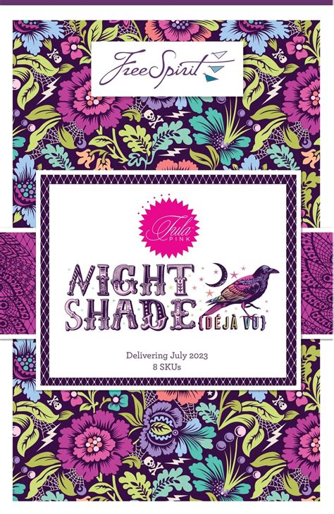 Deja Vu NIGHTSHADE By Tula Pink MINI COVEN Nerium