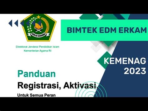 CARA CEPAT REGISTRASI AKUN LMS BIMTEK EDM ERKAM KEMENAG 2023 PAKAI HP