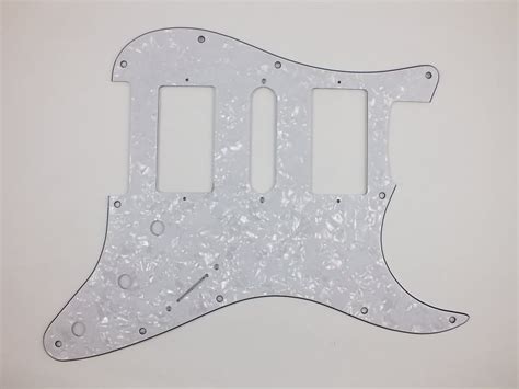 Stratocaster Hsh Scratch Plate White Pearl Pickguard To Fit Reverb