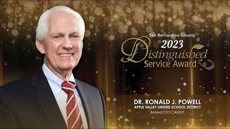 Distinguished Service Award Dr Ronald J Powell Youtube