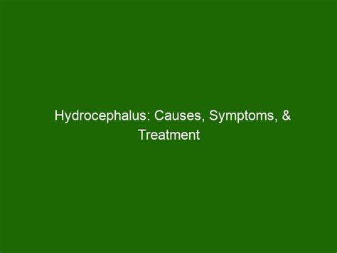 Hydrocephalus: Causes, Symptoms, & Treatment Options - Health And Beauty