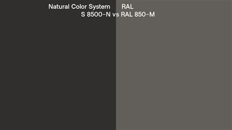 Natural Color System S 8500 N Vs Ral Ral 850 M Side By Side Comparison