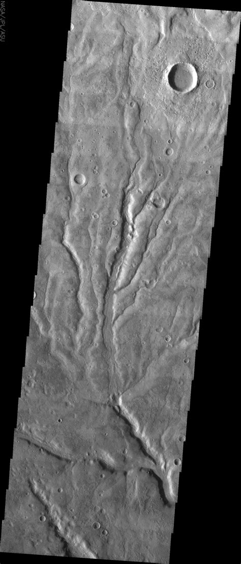 Nasa Mars Odyssey Themis Image Multiple Channels In Warrego Valles