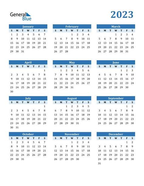 2023 Calendar Microsoft Word - Printable Calendar 2023