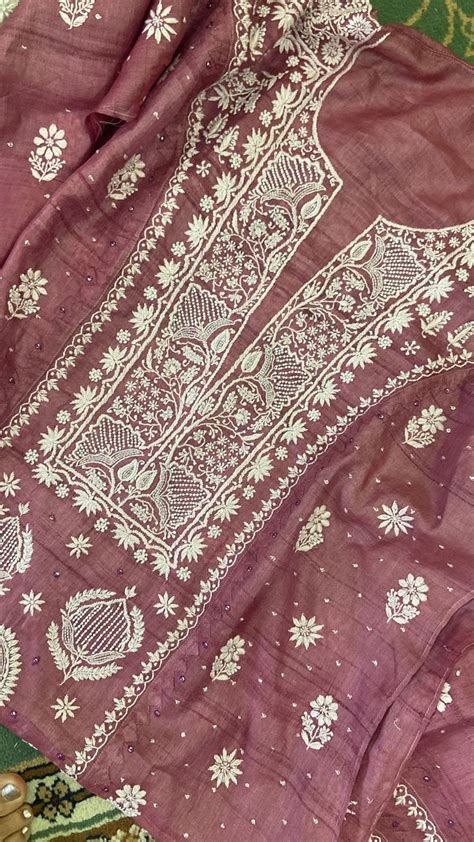 Chikankari Tussar Silk In 2024 Asian Bridal Dresses Bridal Dresses