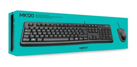 Kit de Teclado Y Mouse Logitech MK120 Usb Negro Prin Toner Perú