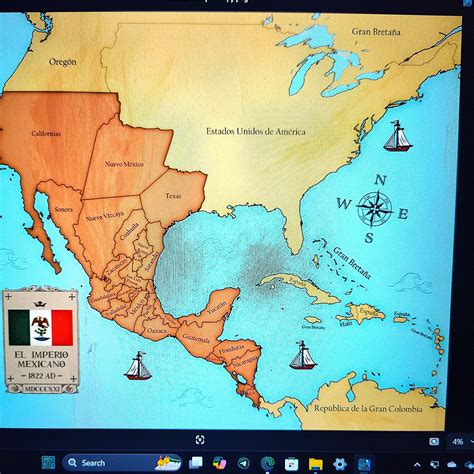 png   empire  mexico  map poster diy print