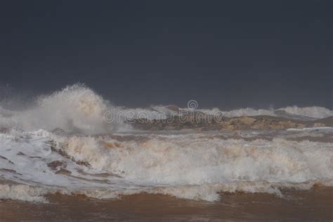 Sea Waves In Mediterranean Sea During Storm Stock Photo Image Of