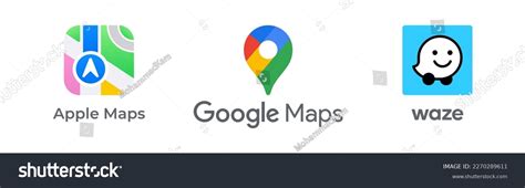 Collection Popular Gps Apps Apple Maps Stock Vector (Royalty Free ...