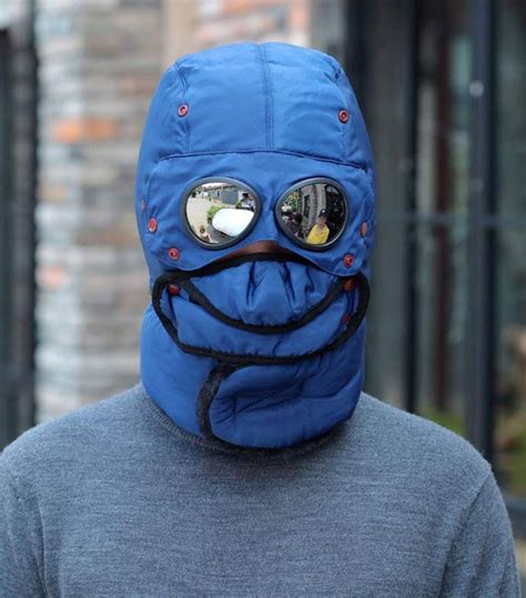 This Winter Trapper Hat Covers Your Entire Head, and Has Integrated Sunglasses