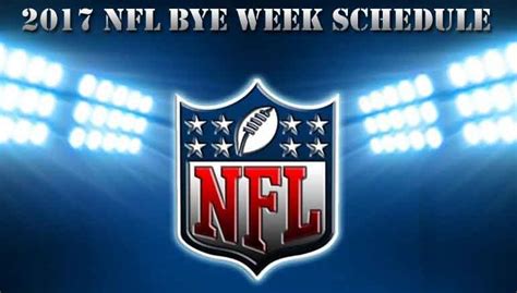 nfl bye week schedule ffnation