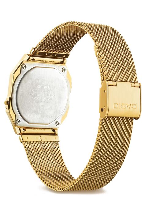 Casio Vintage Iconic Dourado Bracelete Milanesa Rico Ouro