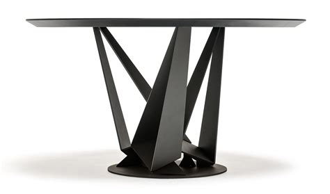 Mesa De Comedor Redonda Madera Skorpio Cattelan De Lujo En