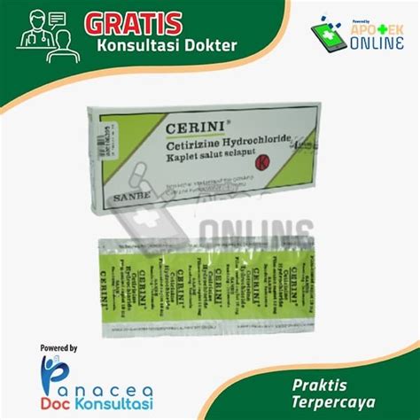 Jual Cerini Tablet Mg Strip Isi Tablet Kota Tangerang