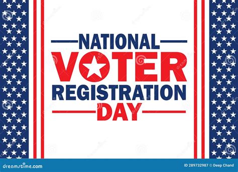 National Voter Registration Day Stock Illustration Illustration Of