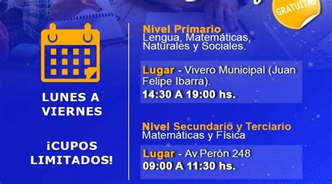 La Municipalidad BrindarÁ Clases Gratuitas De Apoyo Escolar En El