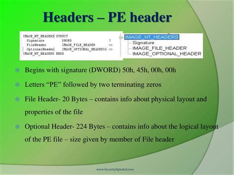 Ppt Part Iii Windows Pe File Format Basics Powerpoint Presentation