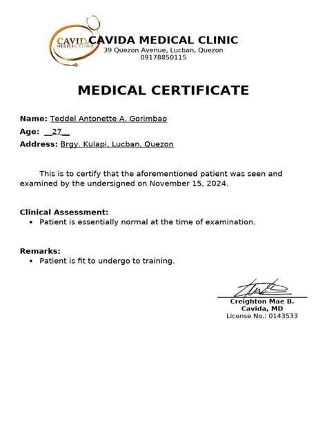 how to find medical certificate number