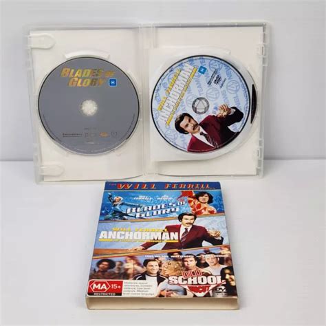 Will Ferrell Collection Dvd Movie Blades Of Glory Anchorman Old School Comedy R4 £404 Picclick Uk