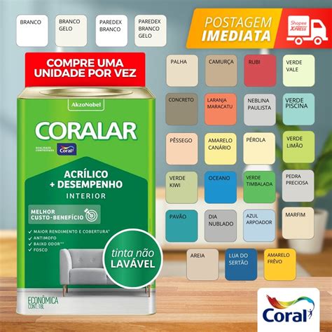 Tinta Econ Mica Fosca Coralar Paredes Coral Litros Antimofo Acrica