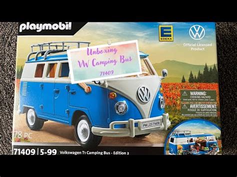 Playmobil Unboxing VW T1 Camping Bus Edeka Edition 71409 YouTube