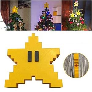 Estrela Natal Super Mario Bros Rvore Pixel Enfeite Grande Leroy Merlin