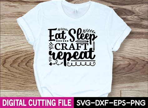 Eat Sleep Craft Repeat Svg Design Graphic By Designfactory · Creative Fabrica