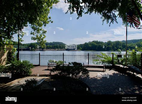 A View Of Delaware River From Lambertville Bridge At New Hope Pa Bucks