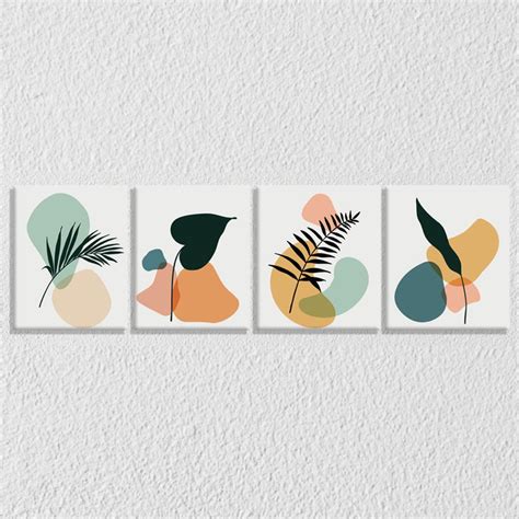 Modern Aesthetic Minimalist Art Set Of 4 – Myindianthings