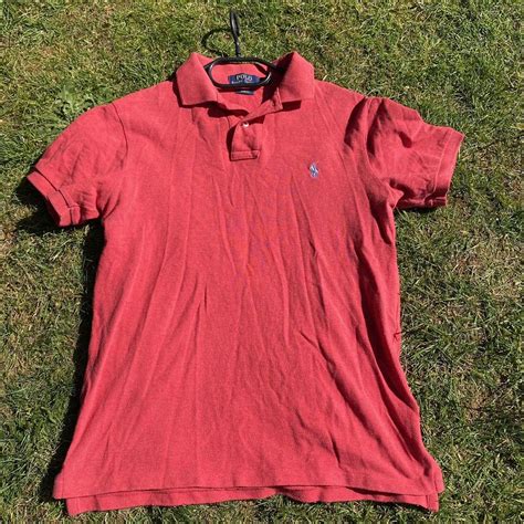 Red Ralph Lauren Polo Shirt Slim Fit Size Medium Depop