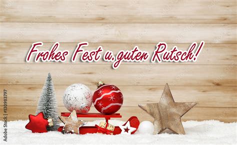 Frohes Fest U Guten Rutsch Stock Foto Adobe Stock