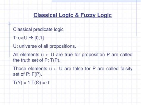 Ppt Classical Logic And Fuzzy Logic Powerpoint Presentation Free Download Id 3344893