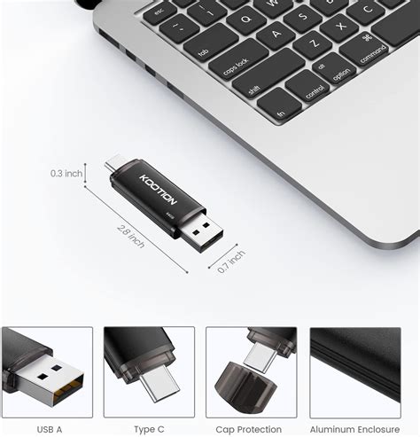 KOOTION USB Stick 64GB USB C Stick OTG 2 0 Speicherstick 2 In 1 USB