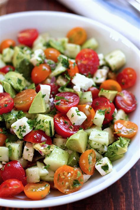 Tomato Cucumber Avocado Salad Green Valley Kitchen