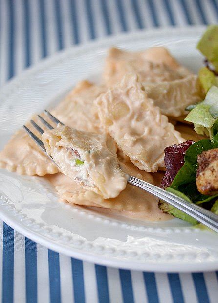 Crab Ravioli with Saffron Cream Sauce » Tide & Thyme