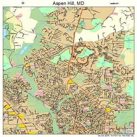 Aspen Hill Maryland Street Map 2402825