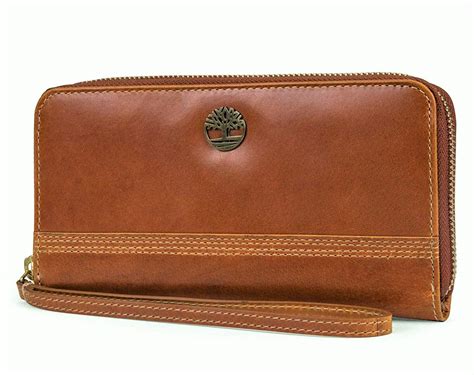 Timberland Womens Leather Wallet Rfid Protection Zip Around Clutch