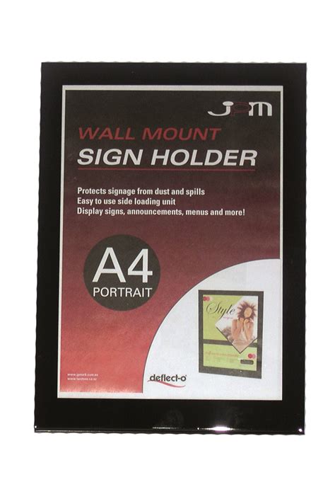 Black Wall Mount Sign Holder