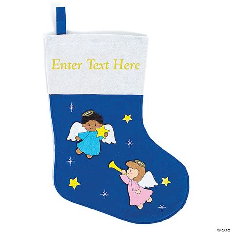 Personalized Angel Christmas Stocking Oriental Trading