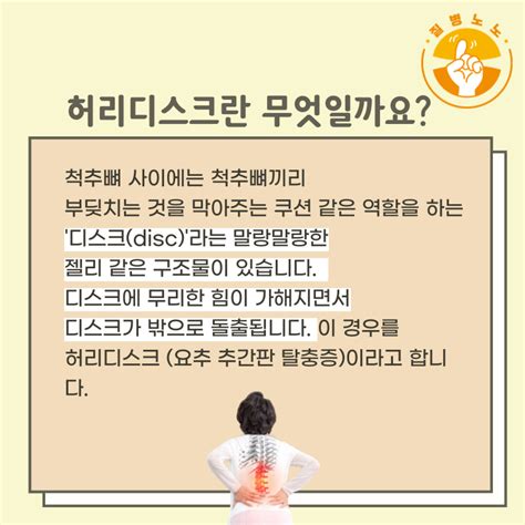 허리디스크 원인과 증상 10대 질병