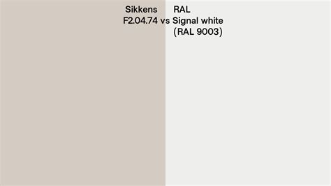 Sikkens F Vs Ral Signal White Ral Side By Side Comparison