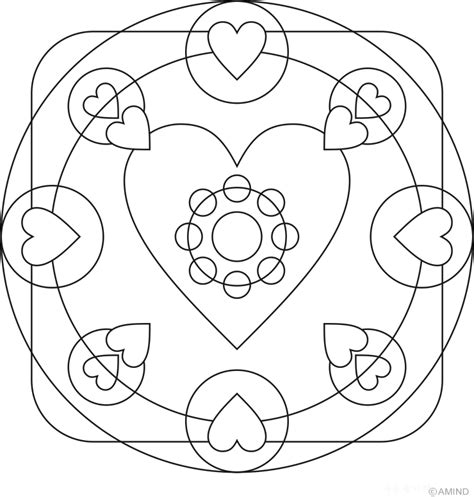 Heart Mandala Coloring Pages - Coloring Home