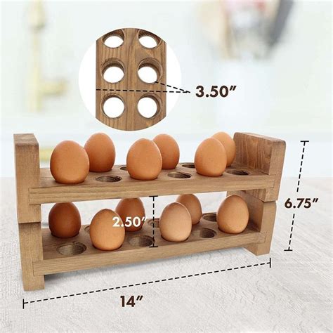 Wooden Egg Holder Countertop Stackable Egg Rack For Fresh Etsy