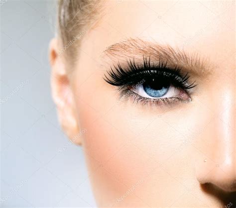 Beauty makeup for blue eyes. Stock Photo by ©Subbotina 48639631